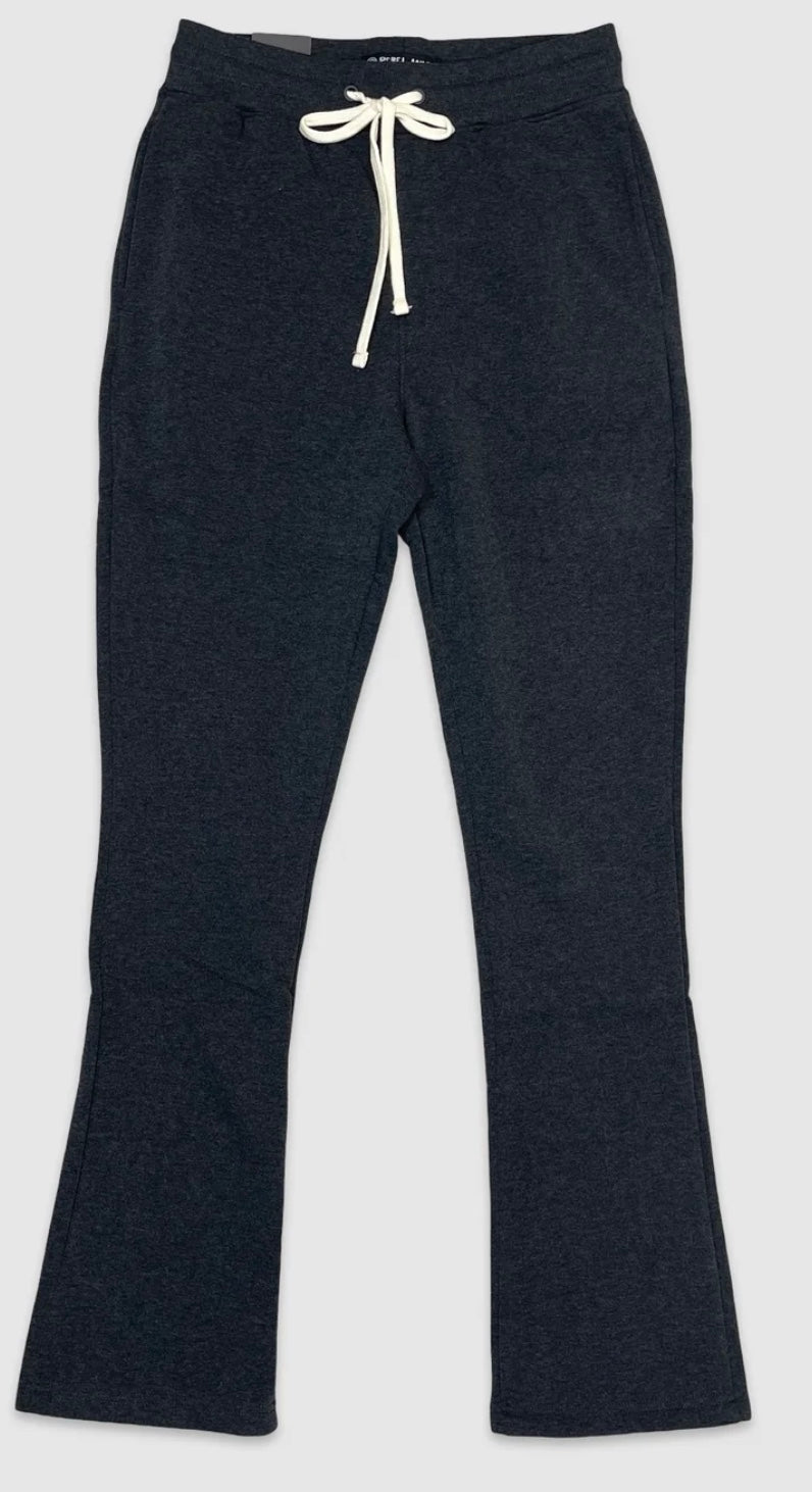 RM FLEECE STACKED FIT PANTS CHARCOAL GRAY