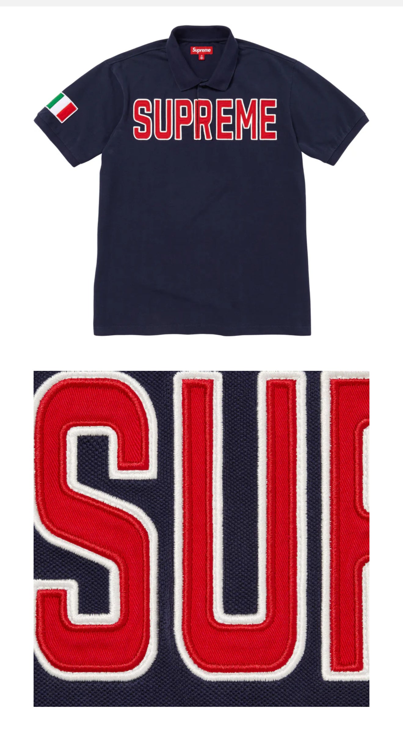 SUPREME TWILL APPLIQUÉ POLO NAVY