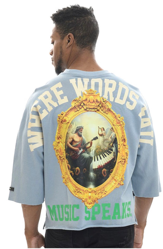 SWITCH MUSIC SPEAKS CROP TEE