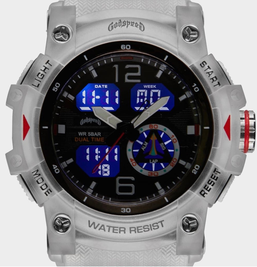 GODSPEED WATCH CLEAR OR BLACK/GREEN