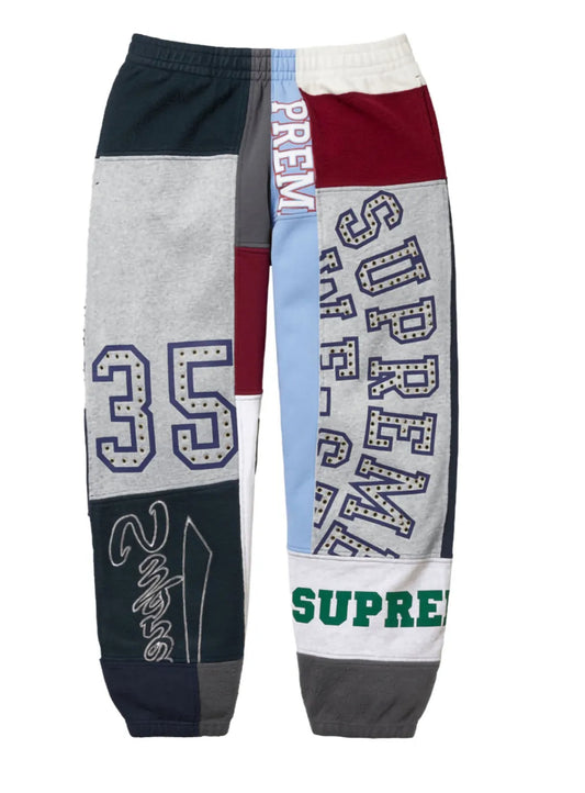 SUPREME PATCHWORK SWEATPANT NAVY