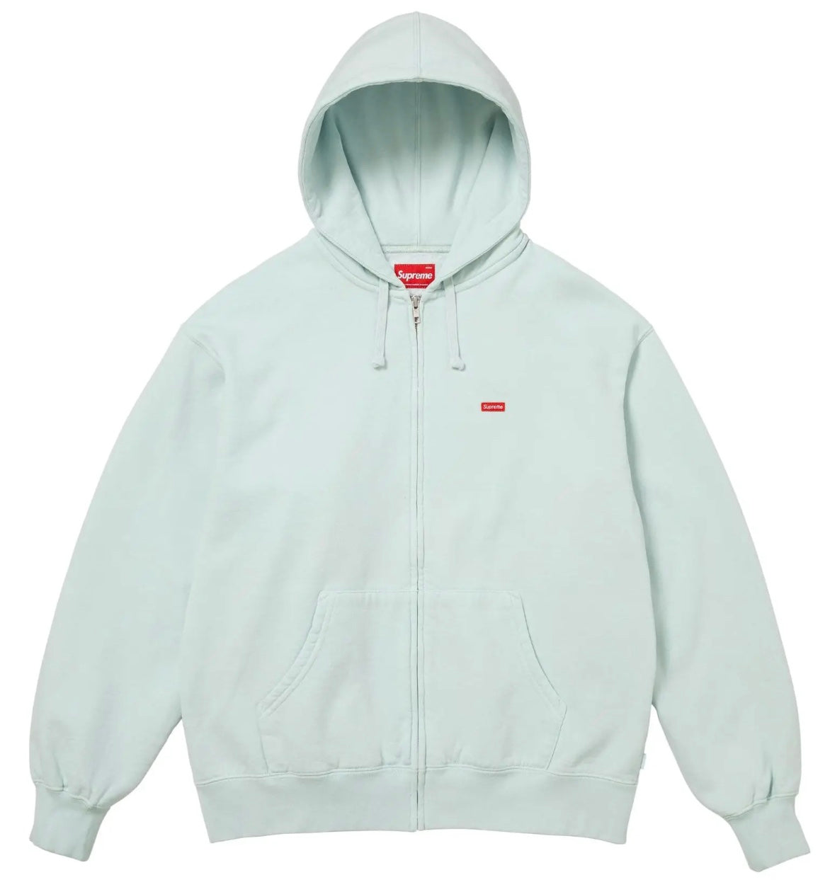 SUPREME SMALL BOX ZIP UP  HOODED SWEATSHIRT MINT COLOR