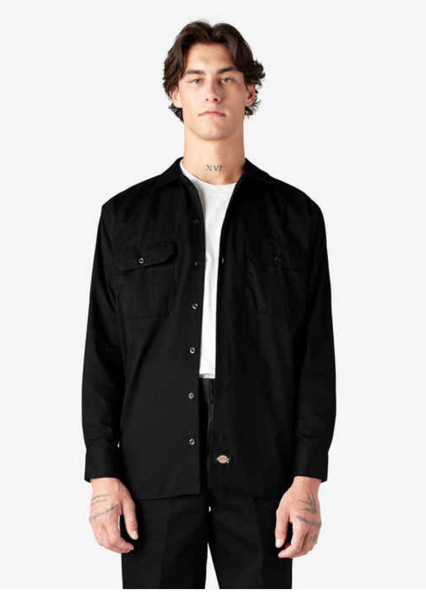 DICKIES  FLEX TWILL WORK SHIRT (LONG SLEEVE)
