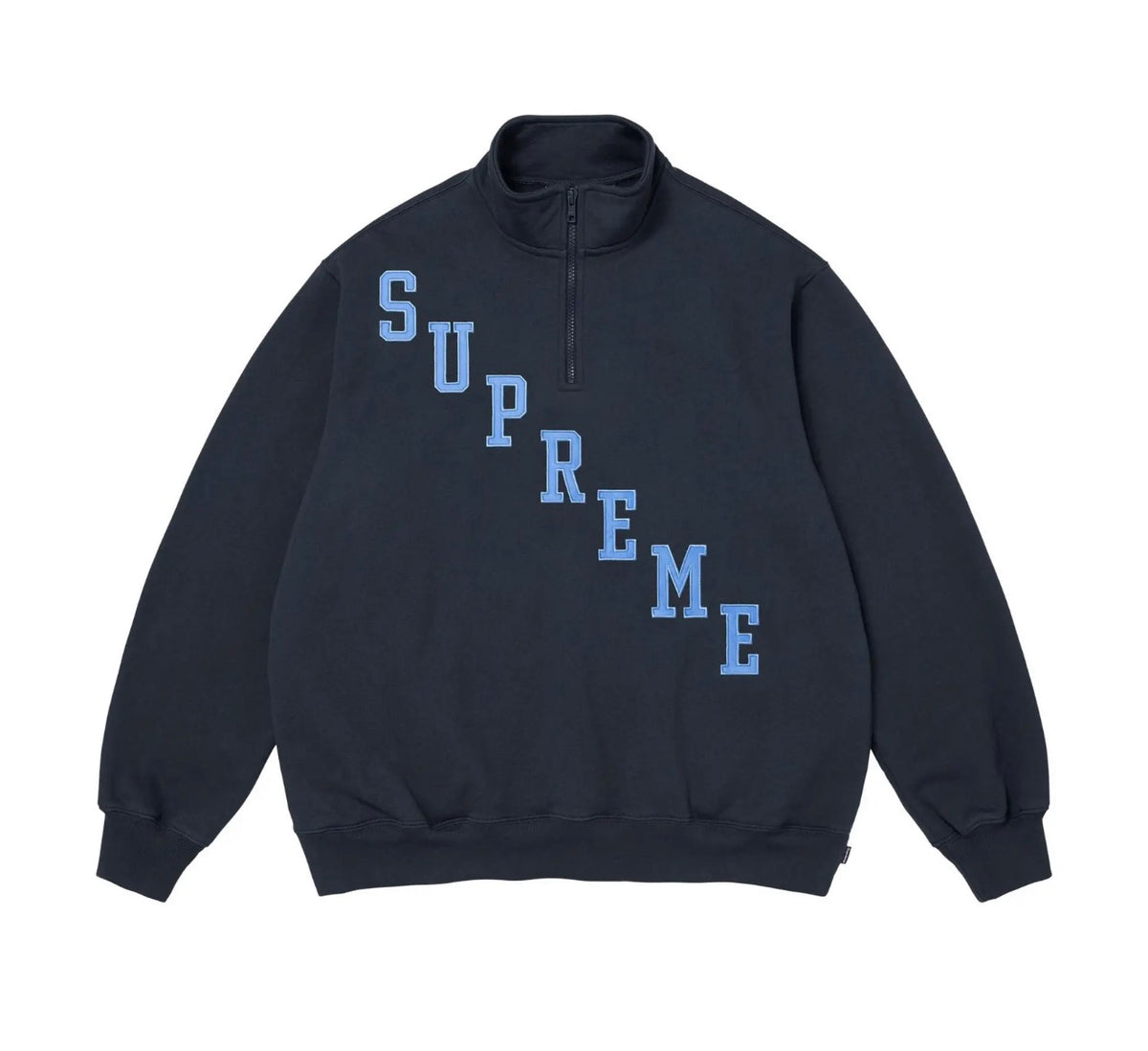 SUPREME APPLIQUE HALF ZIP UP
