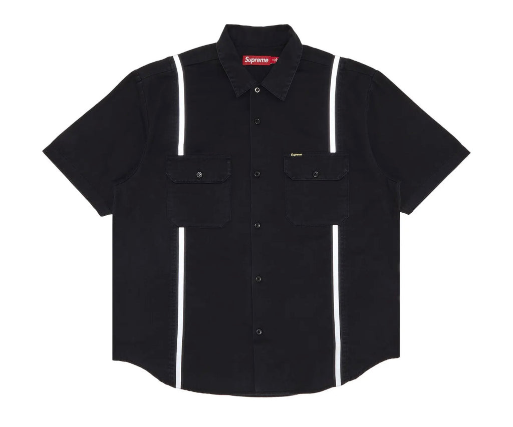 SUPREME STRIPE WORK SHIRT BLACK
