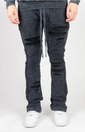 RIPPED STACKED PANTS (4 COLORS)