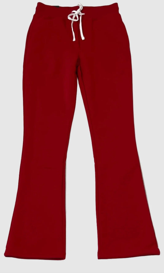 RM FLEECE STACKED FIT PANTS RED