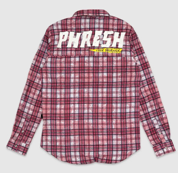 KLEEP EMBRO & PRINT FLANNEL SHIRT 3 COLORS