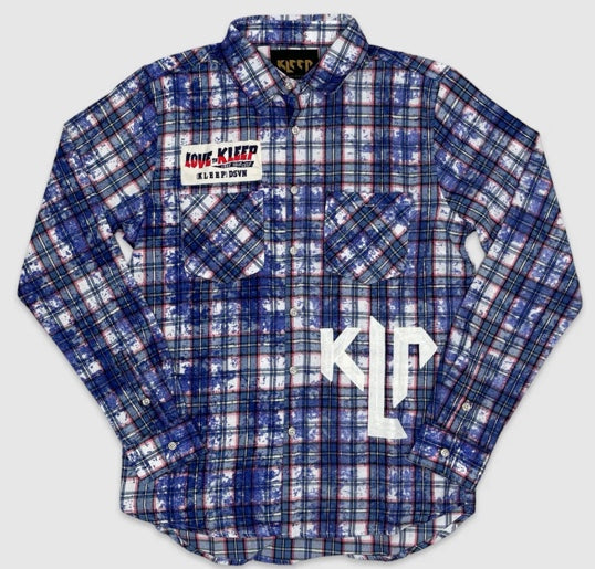 KLEEP EMBRO & PRINT FLANNEL SHIRT 3 COLORS